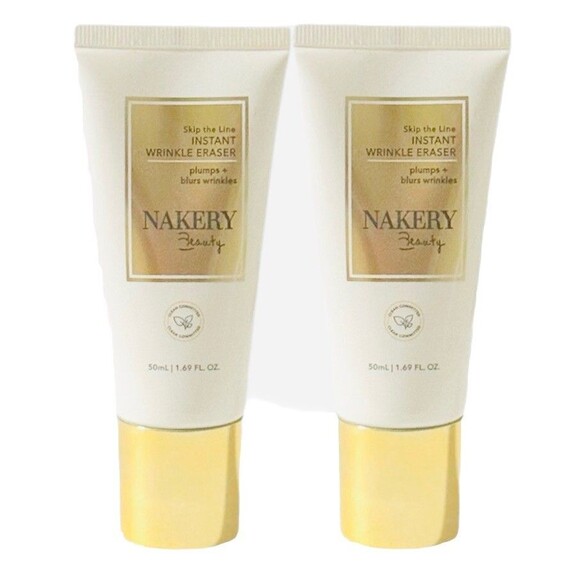 2X Nakery Beauty Skip The Line Instant Wrinkle Eraser Plump Blurs 1.69oz NEW - Picture 1 of 6